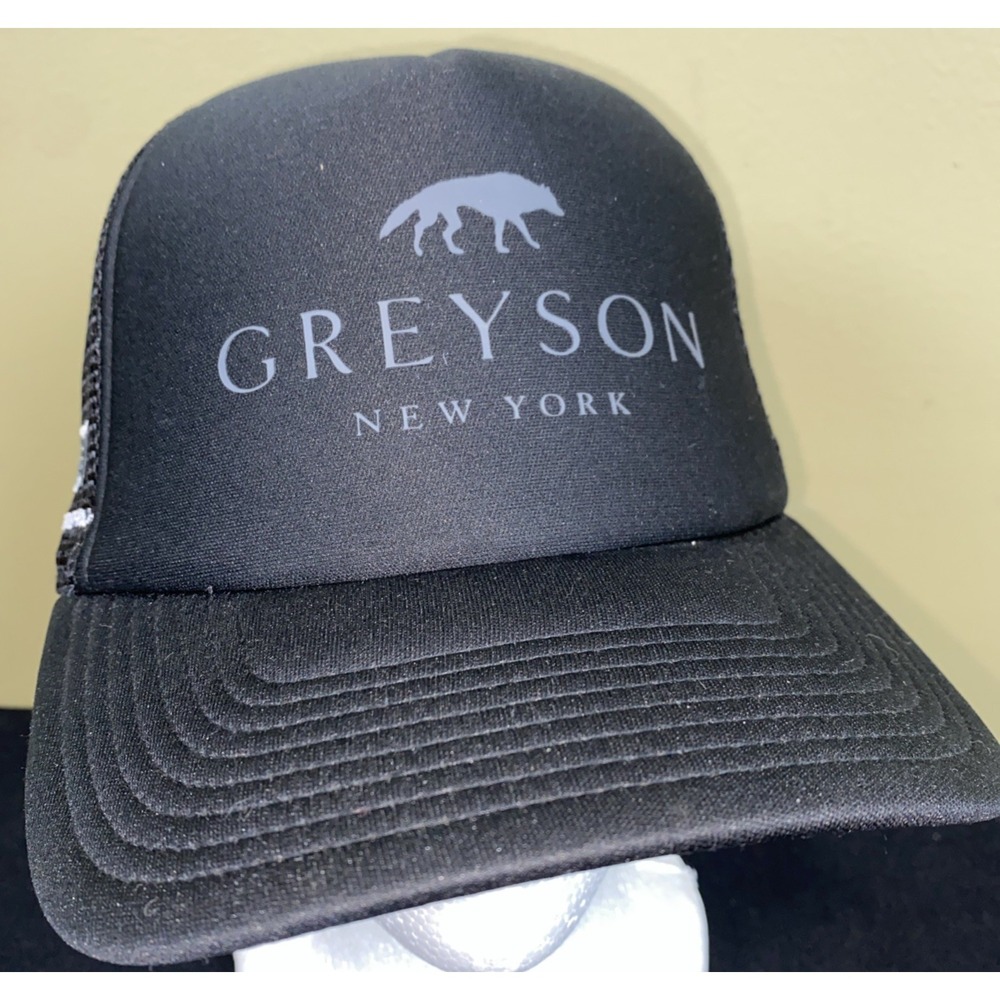 Greyson Golf Baseball Hat Men's Black Snap Back Side Promo Logo Greyson New York